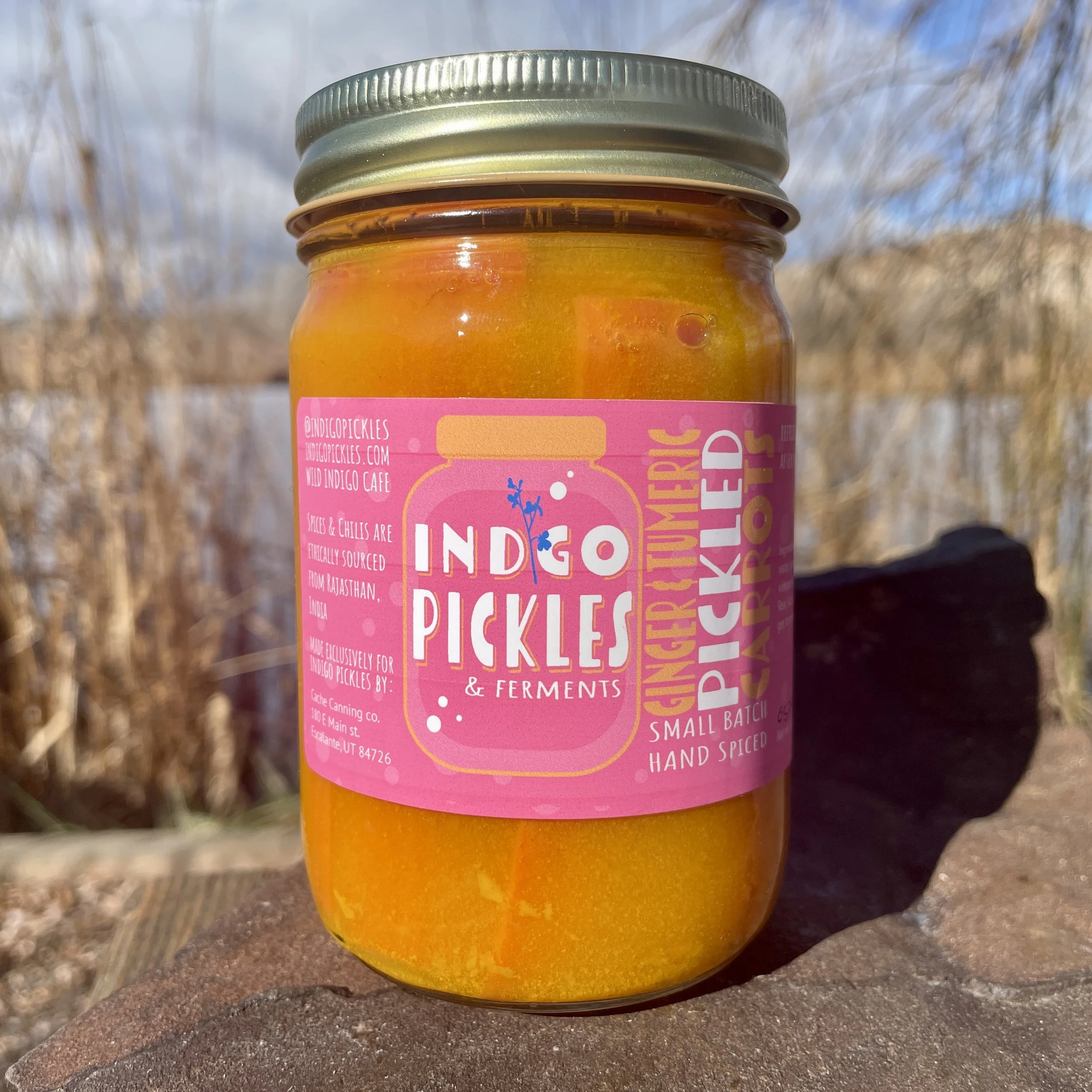 リリパットレーン459☆GINGER & PICKLES Indigo Pickles ~ Ginger Turmeric Pickled Carrots — Hell's Backbone